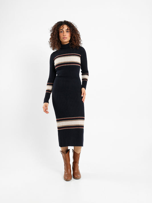 Striped Column Midi Dress