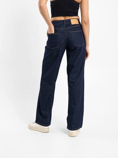 Low-Waist Straight Leg Jeans