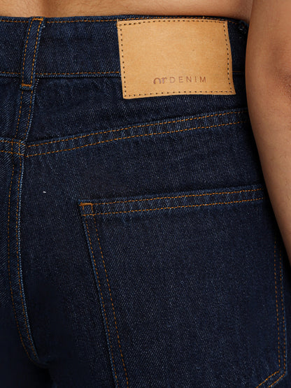 Low-Waist Straight Leg Jeans