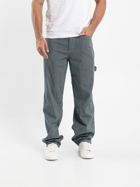 Relaxed Striped Carpenter Jeans