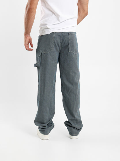 Relaxed Striped Carpenter Jeans