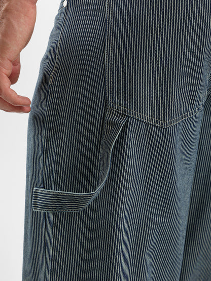 Relaxed Striped Carpenter Jeans