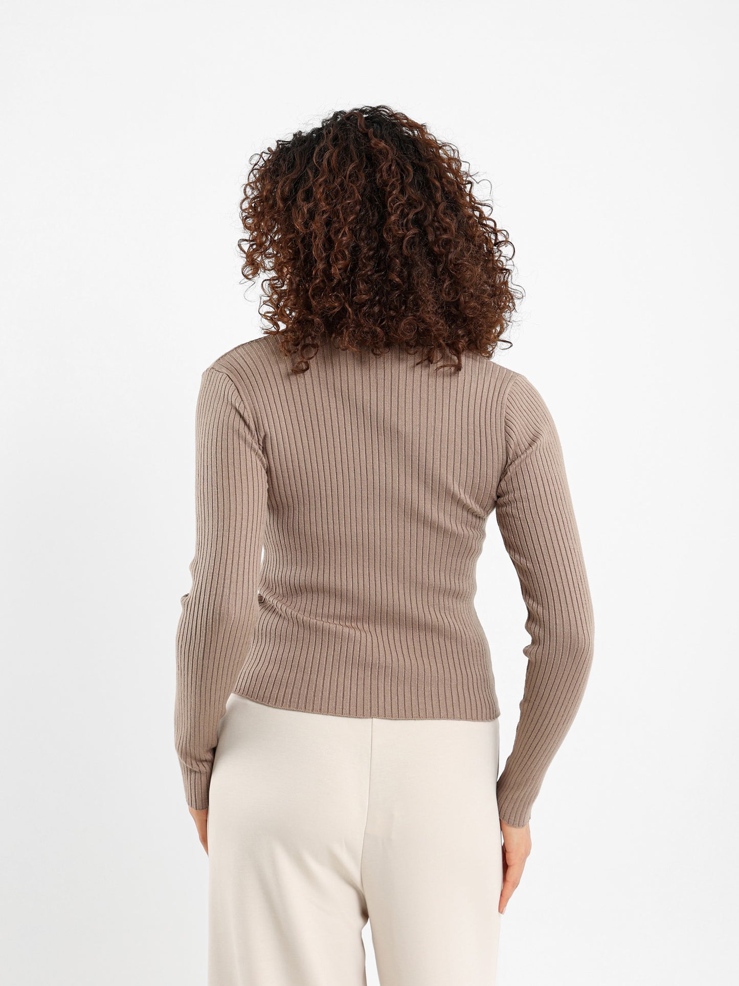 Quarter Zip Tricot Long Sleeve Top