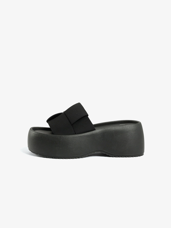 Woven Fabric Platform Slide