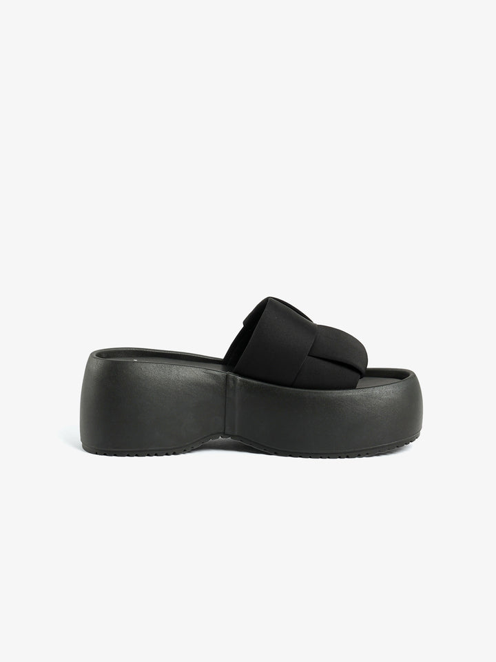 Woven Fabric Platform Slide