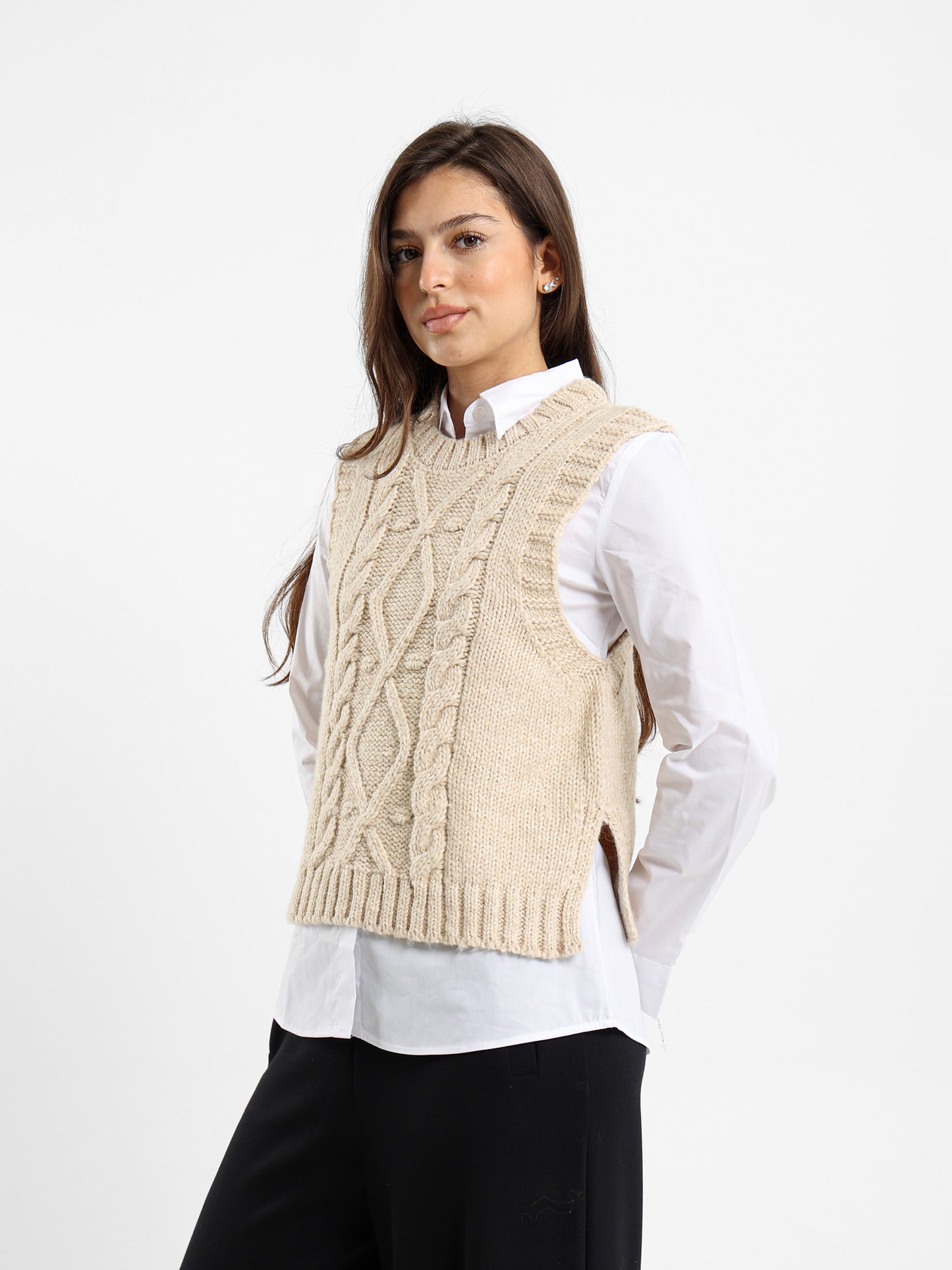 Cable Knit Vest