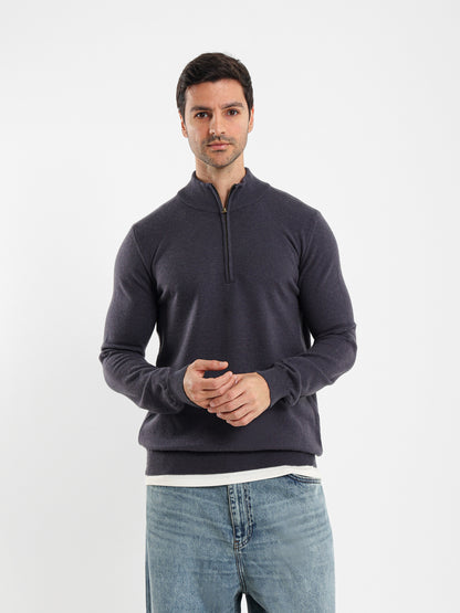 Mock Neck Half-Zip Pullover