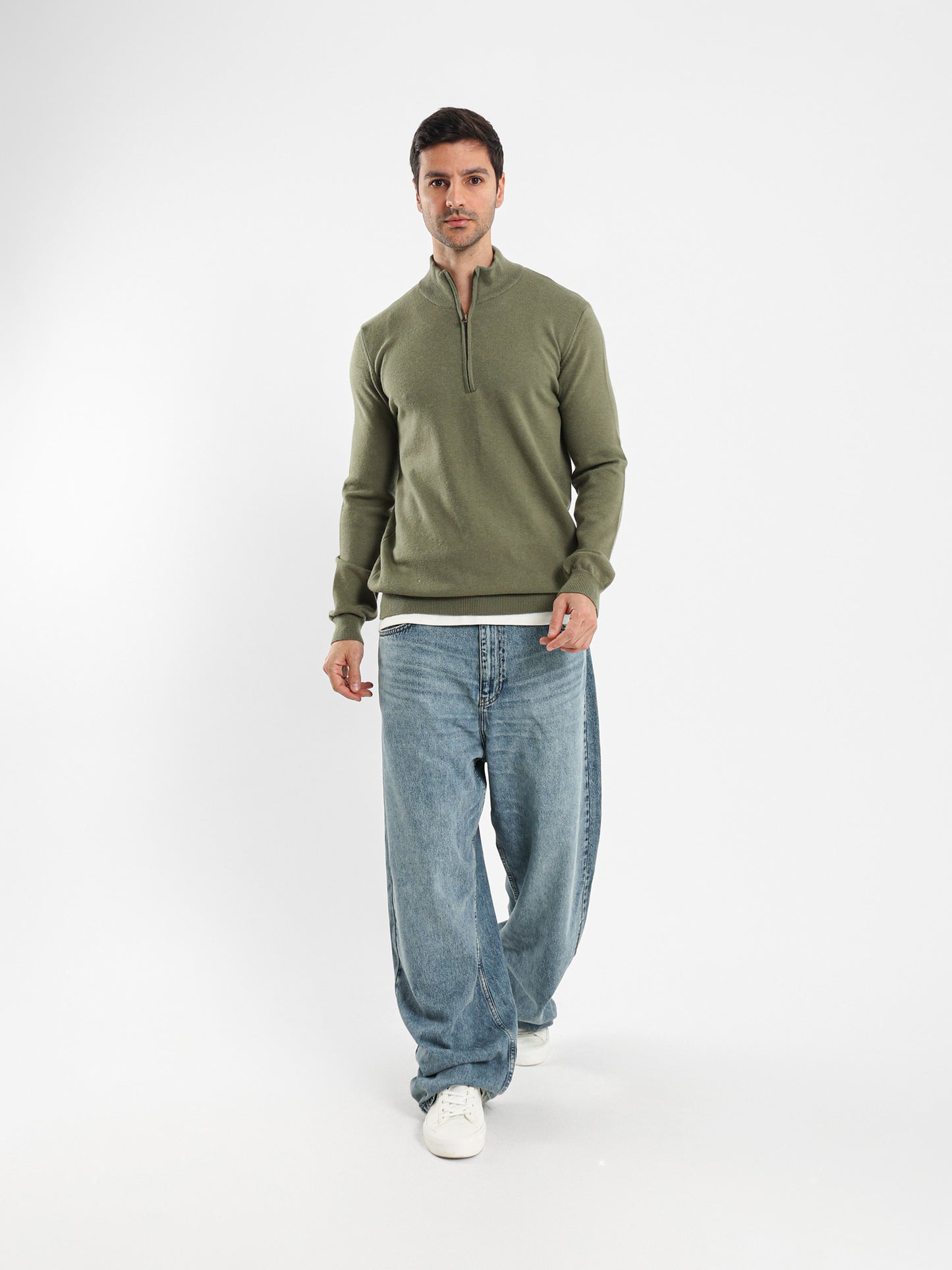 Mock Neck Half-Zip Pullover