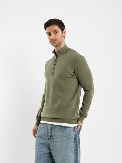 Mock Neck Half-Zip Pullover