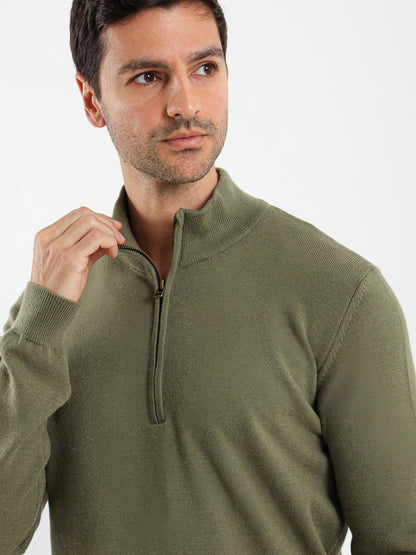 Mock Neck Half-Zip Pullover