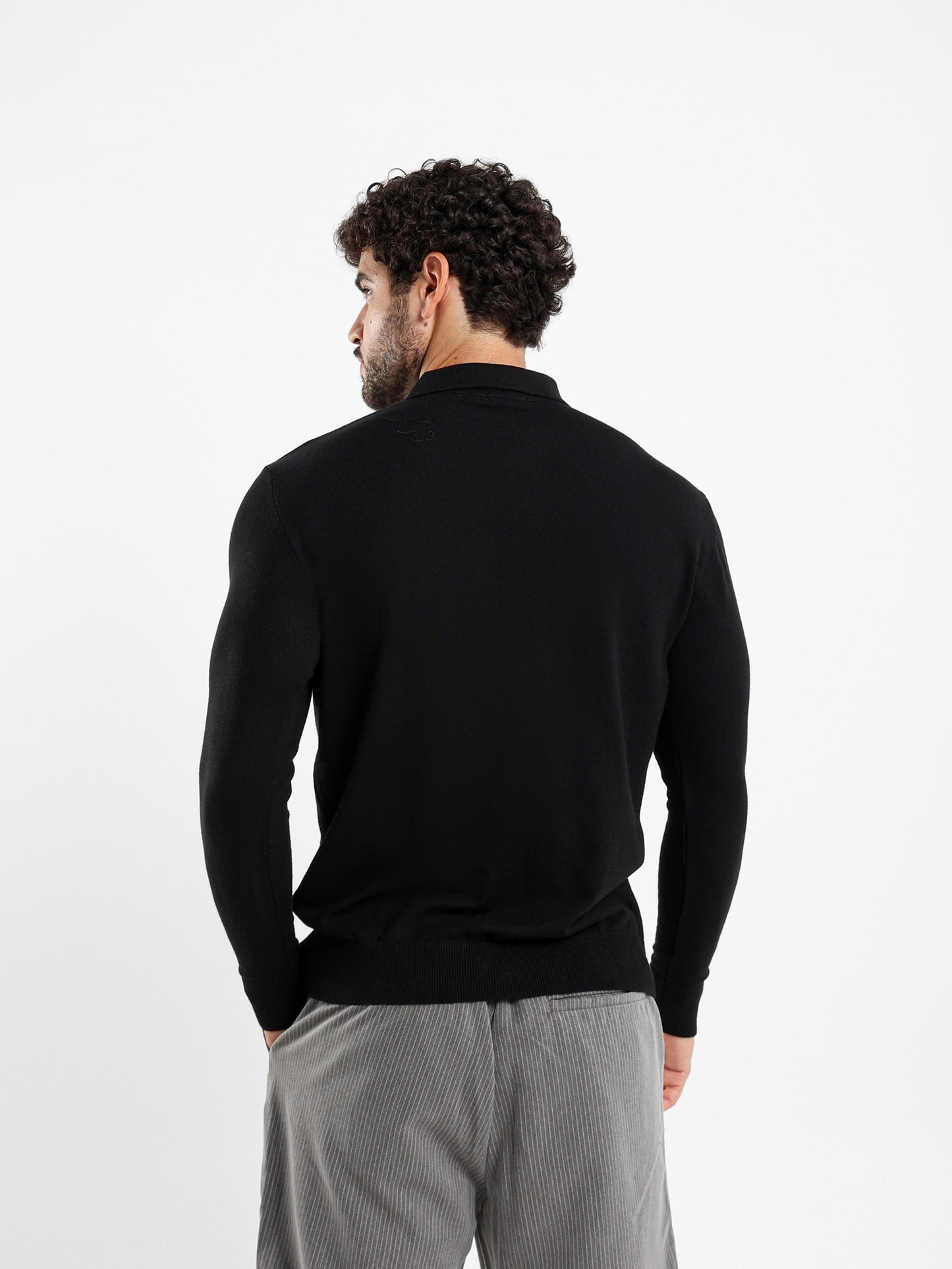 Basic Tricot Long Sleeve Polo