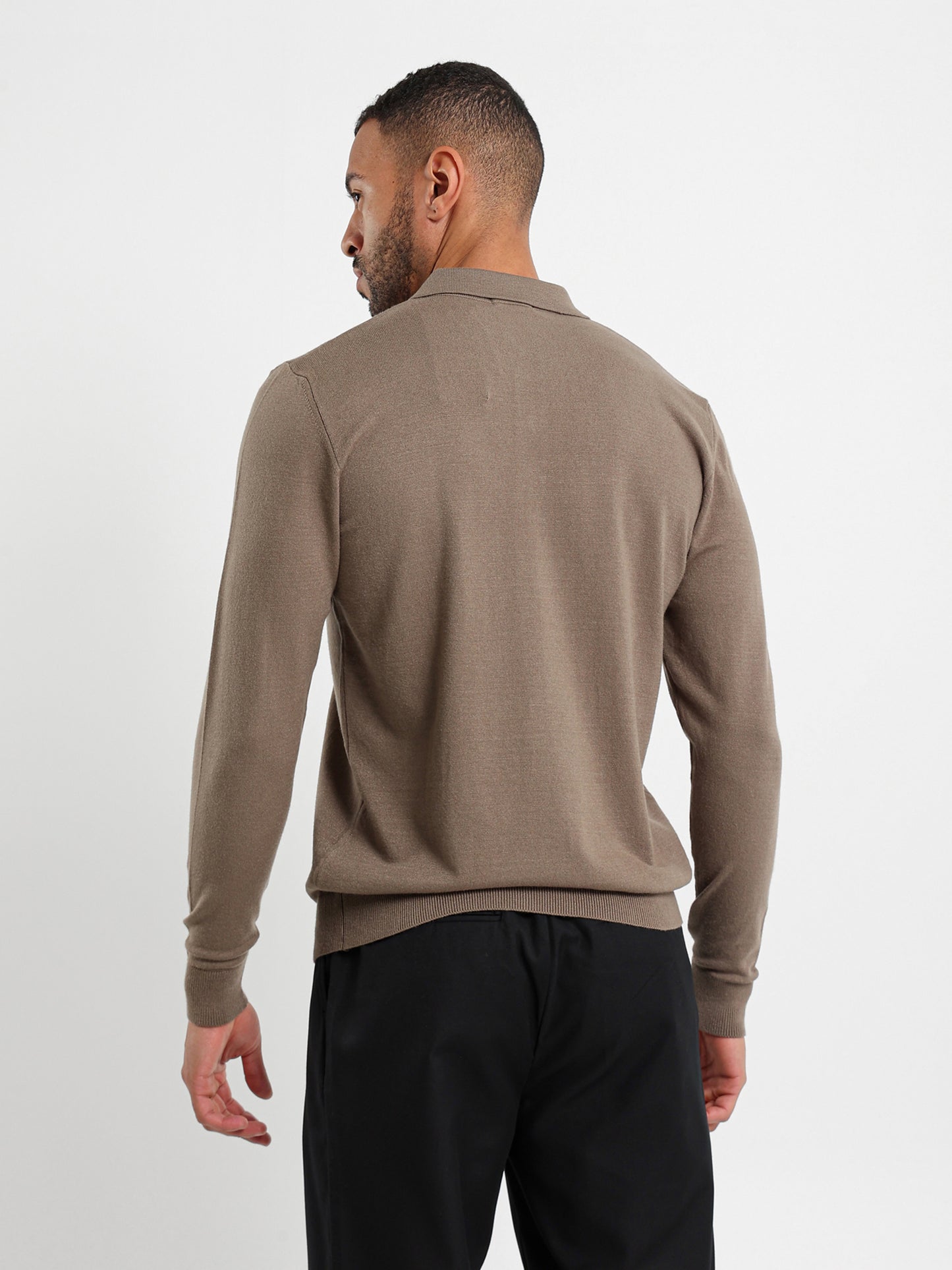Basic Tricot Long Sleeve Polo