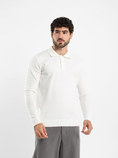 Basic Tricot Long Sleeve Polo