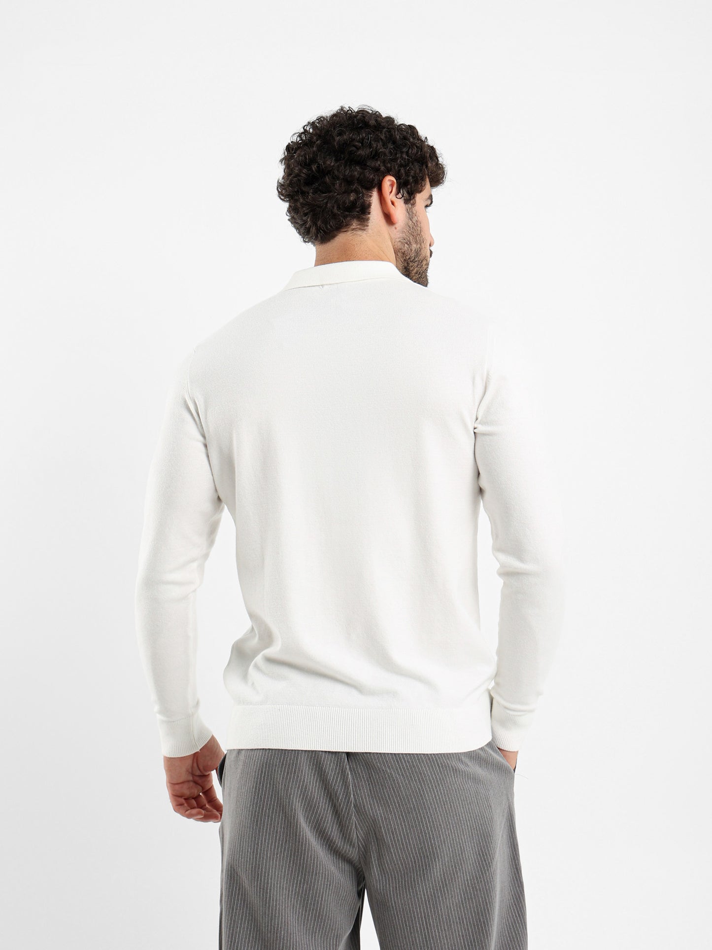 Basic Tricot Long Sleeve Polo