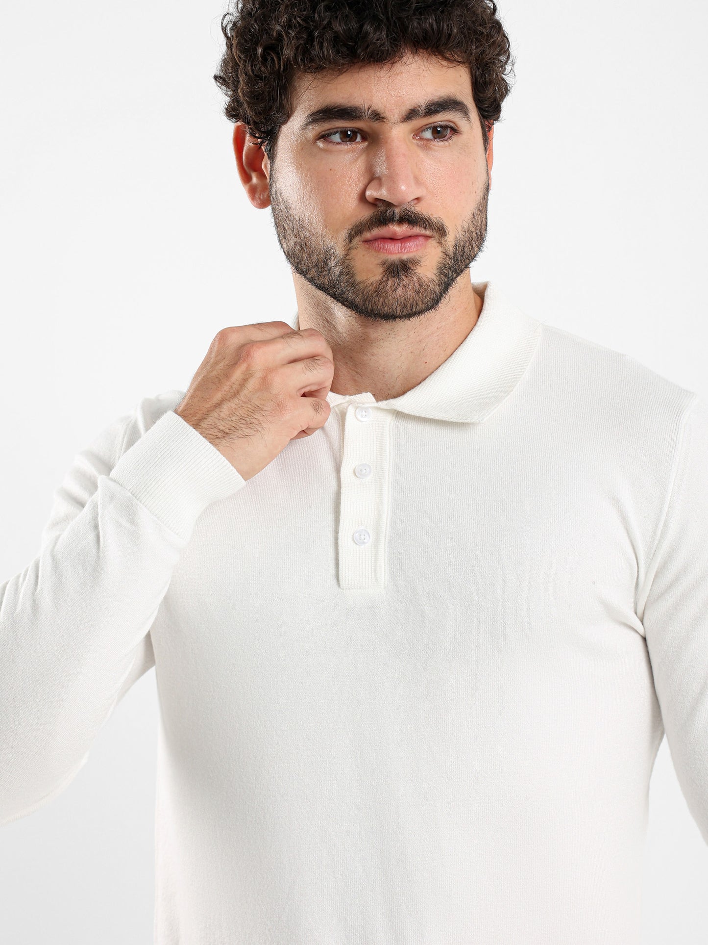 Basic Tricot Long Sleeve Polo