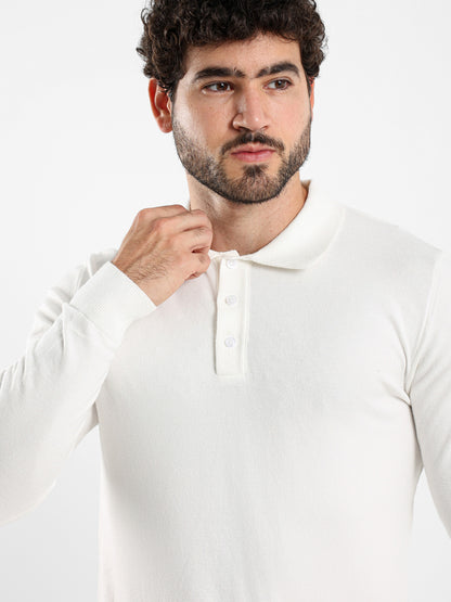 Basic Tricot Long Sleeve Polo