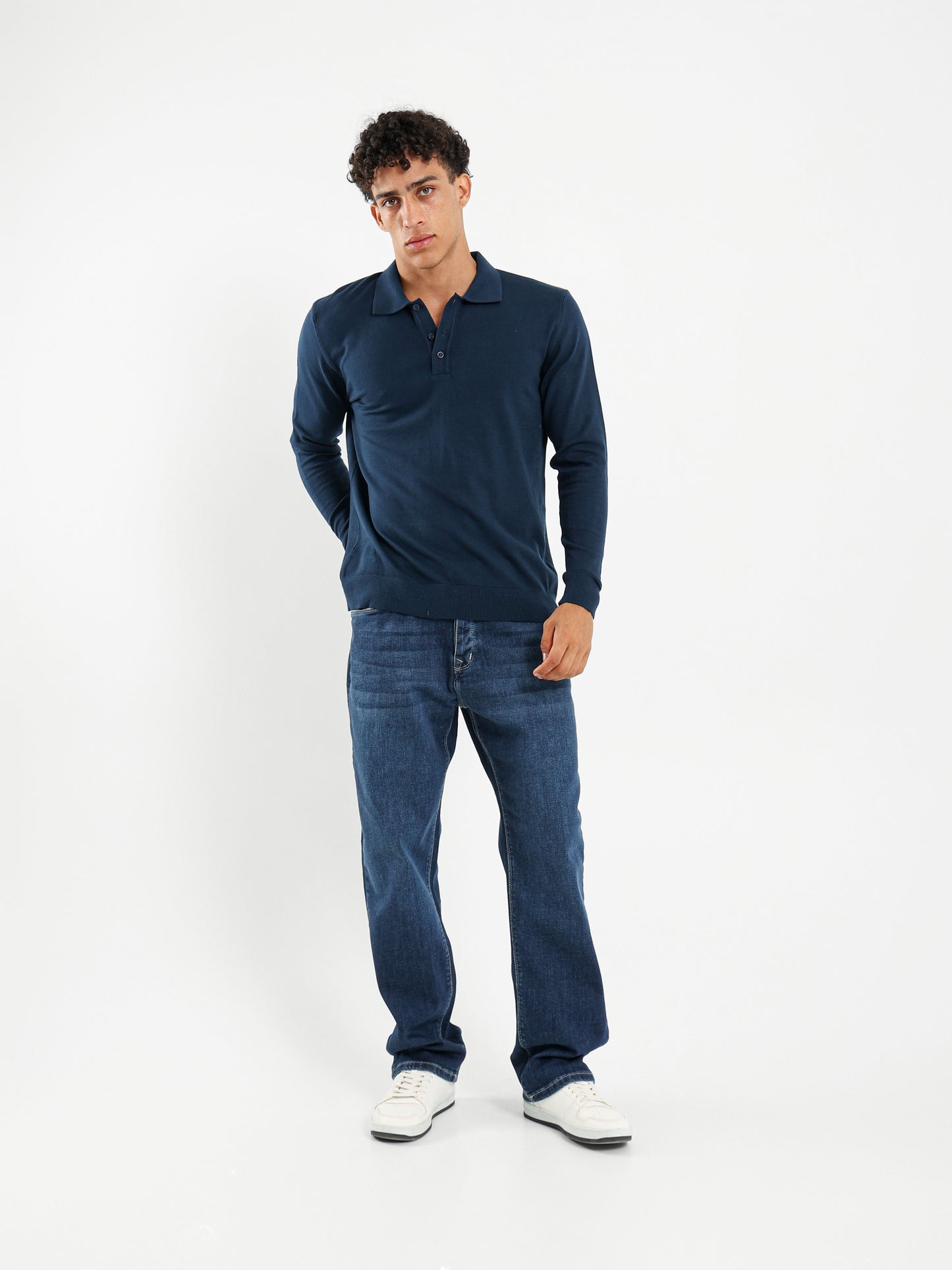 Basic Tricot Long Sleeve Polo