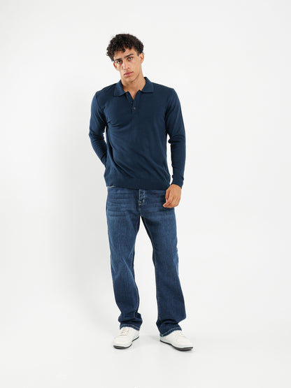 Basic Tricot Long Sleeve Polo