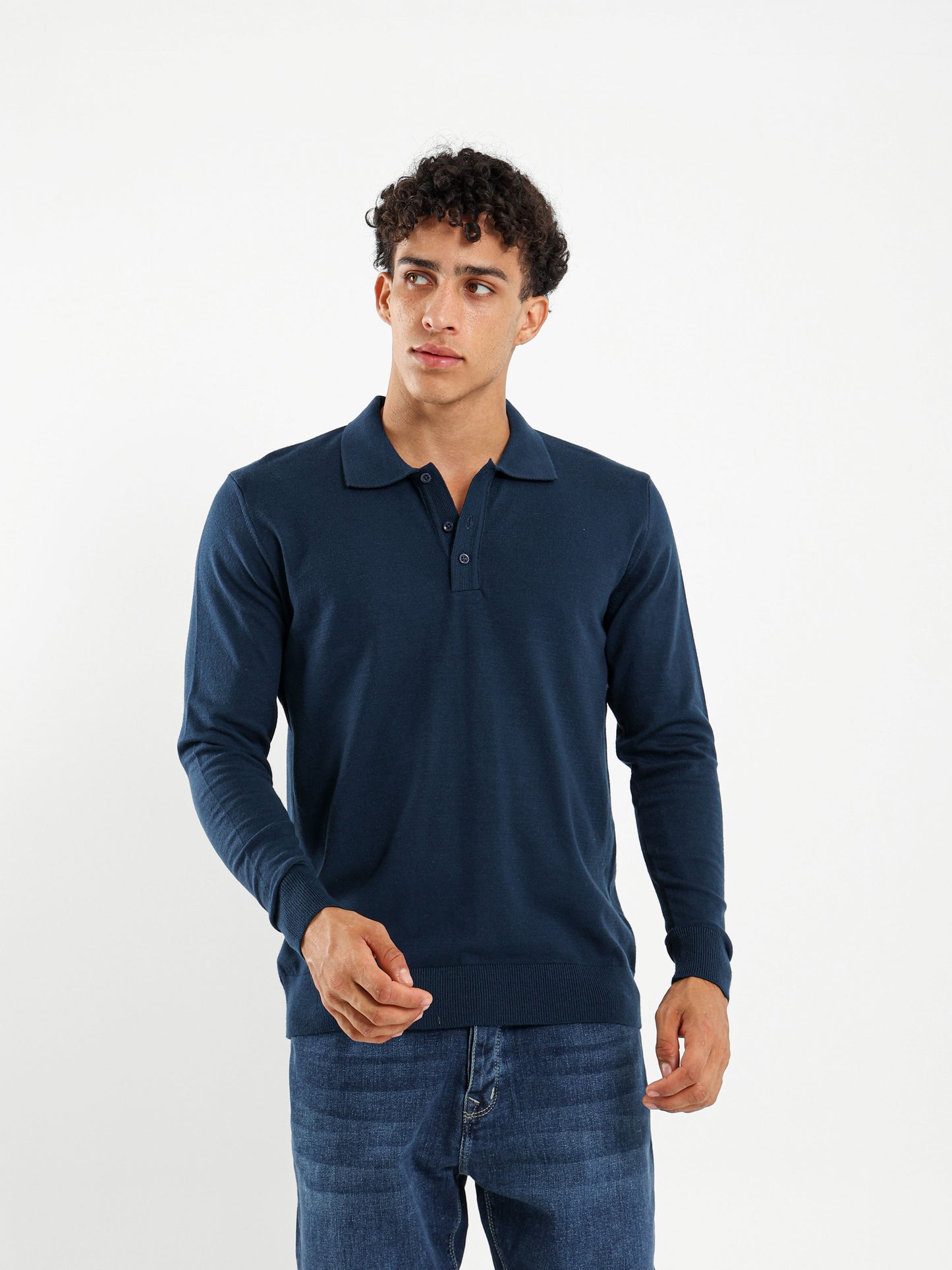 Basic Tricot Long Sleeve Polo