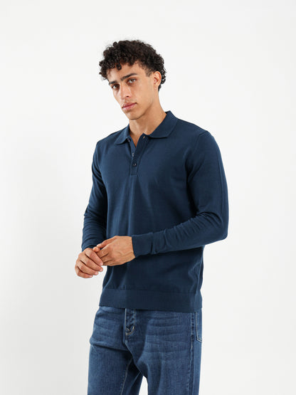 Basic Tricot Long Sleeve Polo
