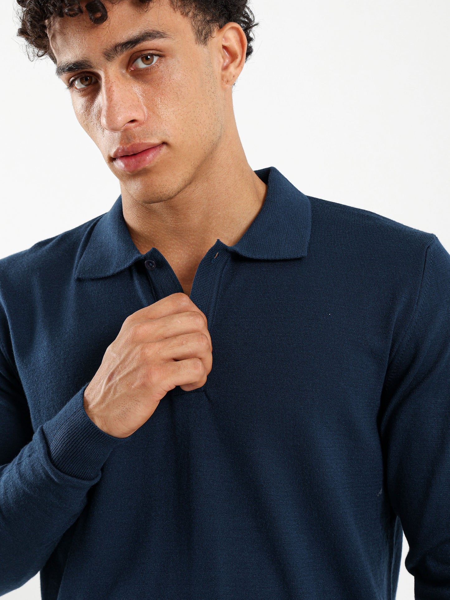 Basic Tricot Long Sleeve Polo