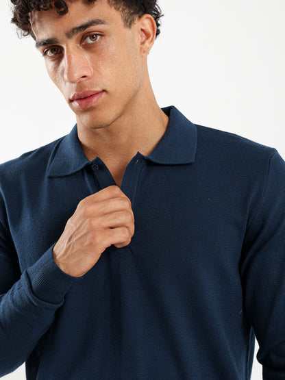 Basic Tricot Long Sleeve Polo