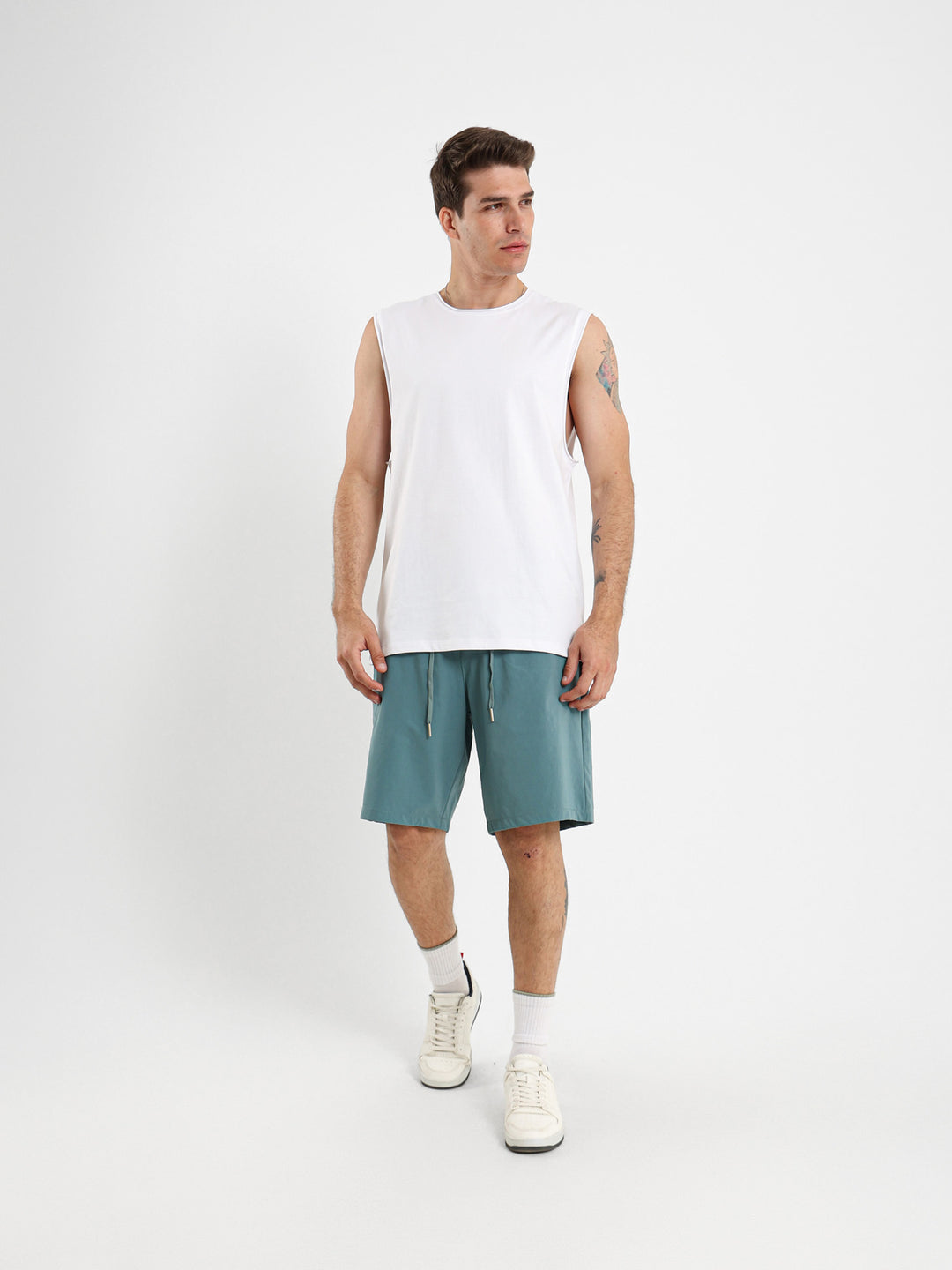 Woven Shorts with Elastic Waistband