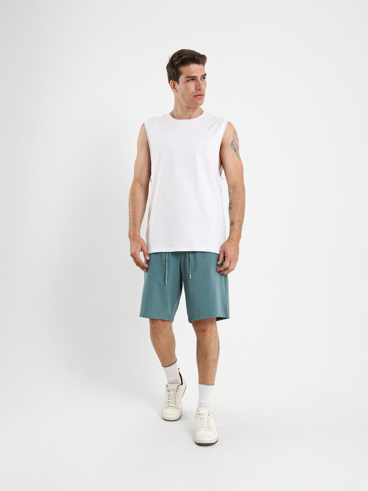 Woven Shorts with Elastic Waistband