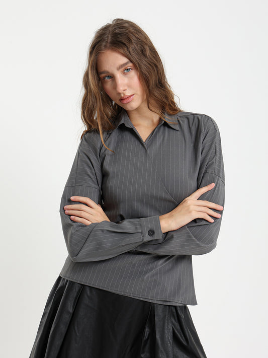 Wrap-Around Stripe Shirt
