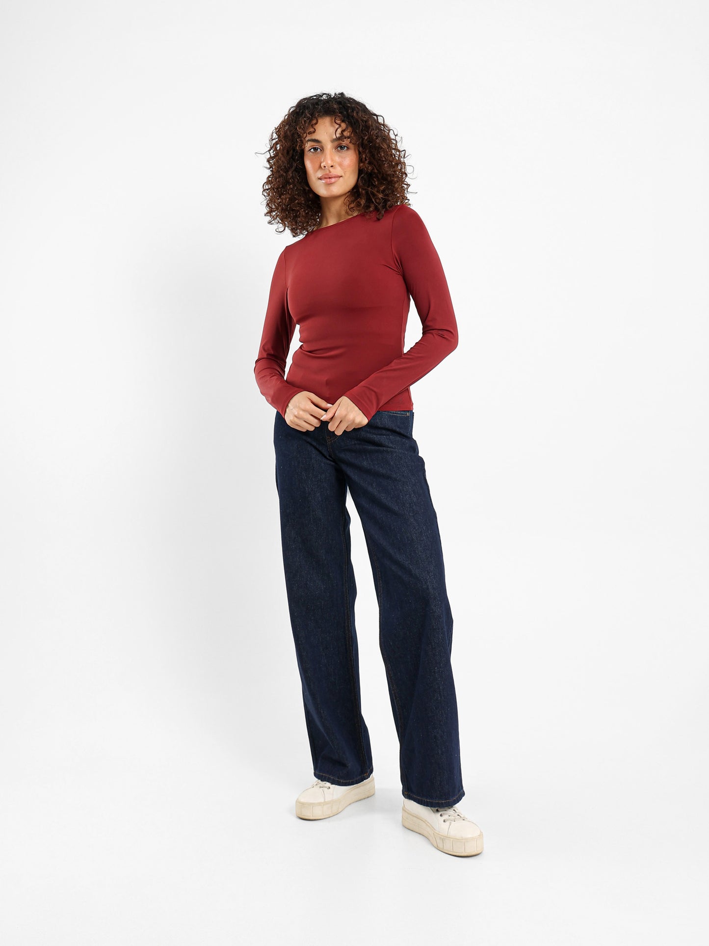 Fitted Basic Long Sleeve Top