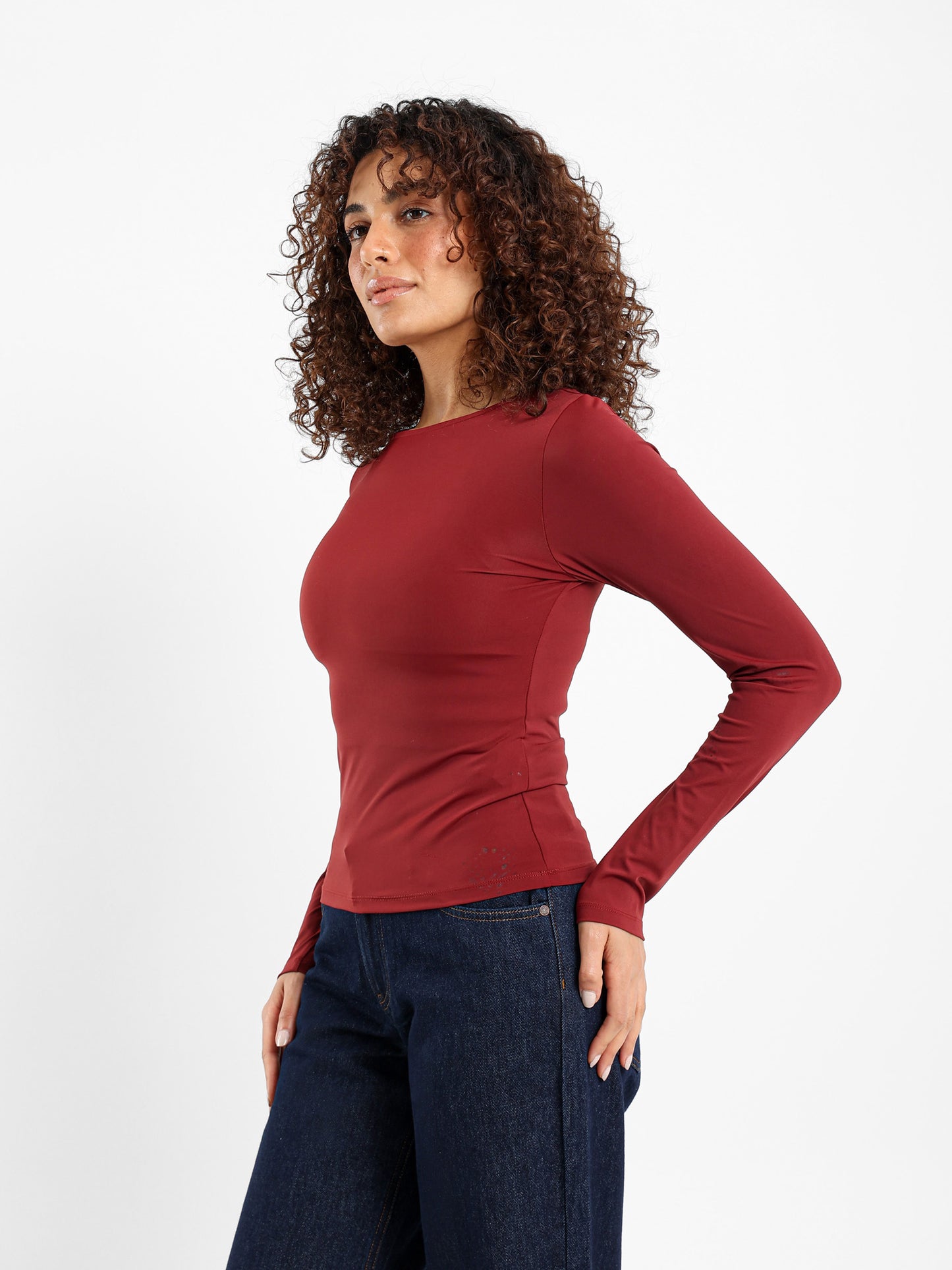 Fitted Basic Long Sleeve Top