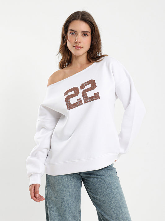 Loose Off Shoulder Sweatshirt