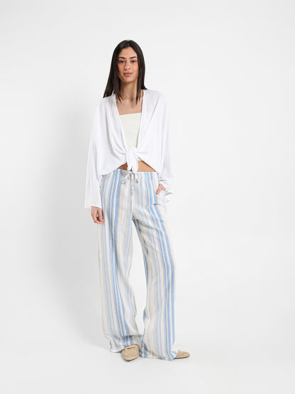 Front Tie Long Bell Sleeves Kimono