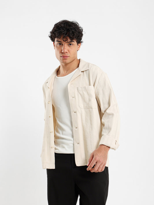 Textured Long Sleeve Shirt