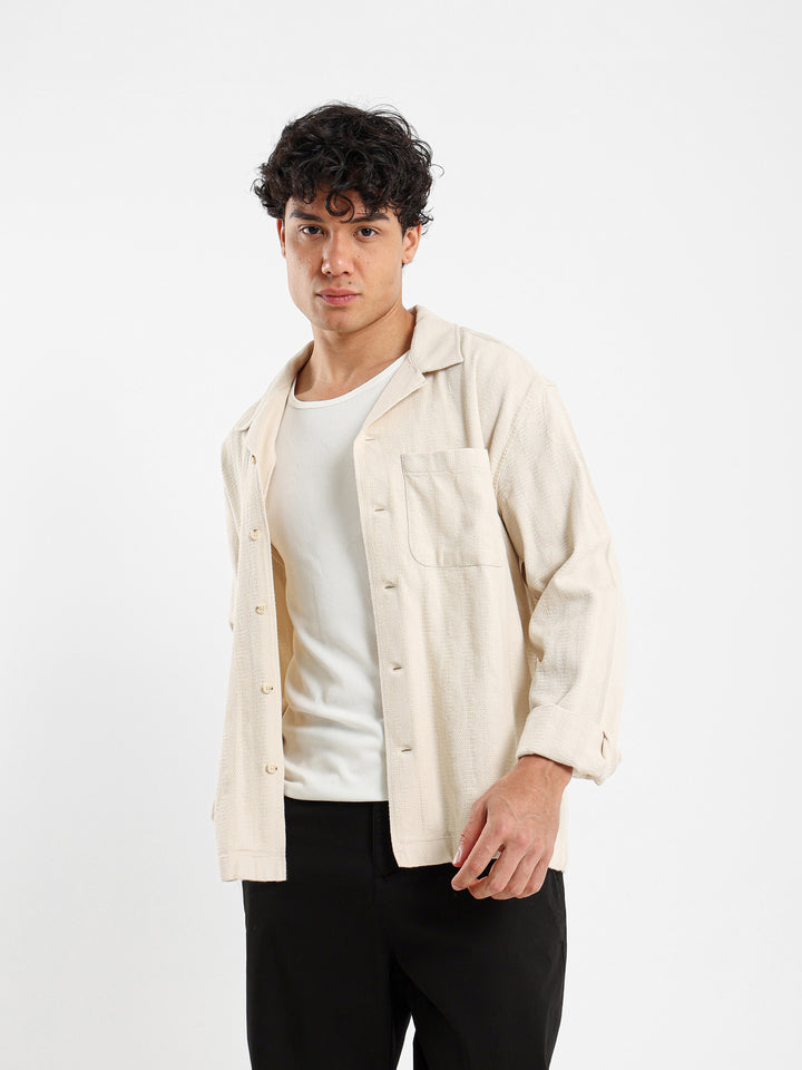 Textured Long Sleeve Shirt