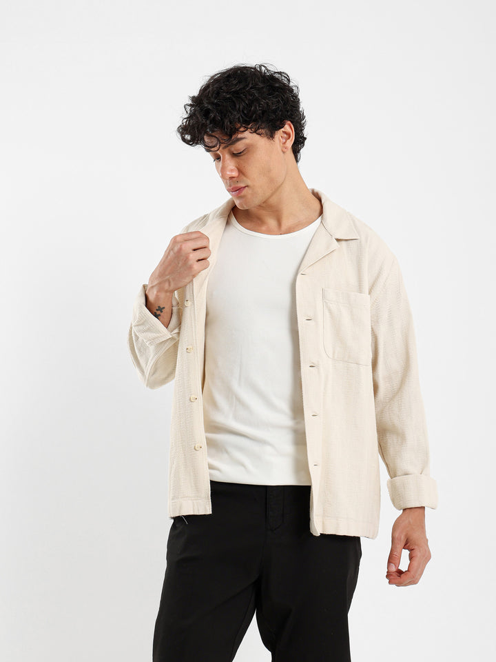 Textured Long Sleeve Shirt