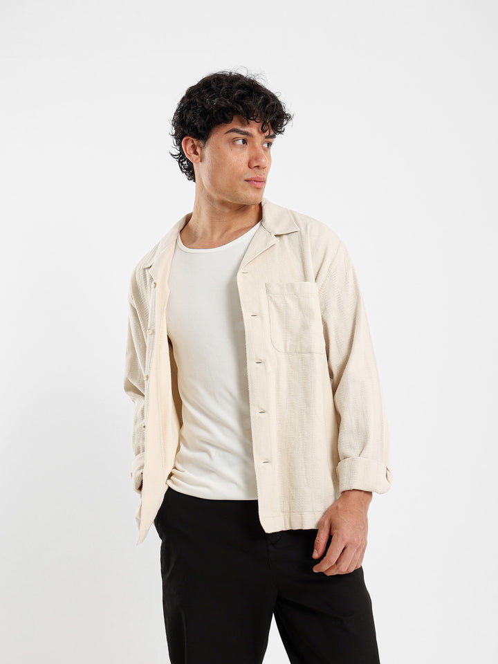 Textured Long Sleeve Shirt