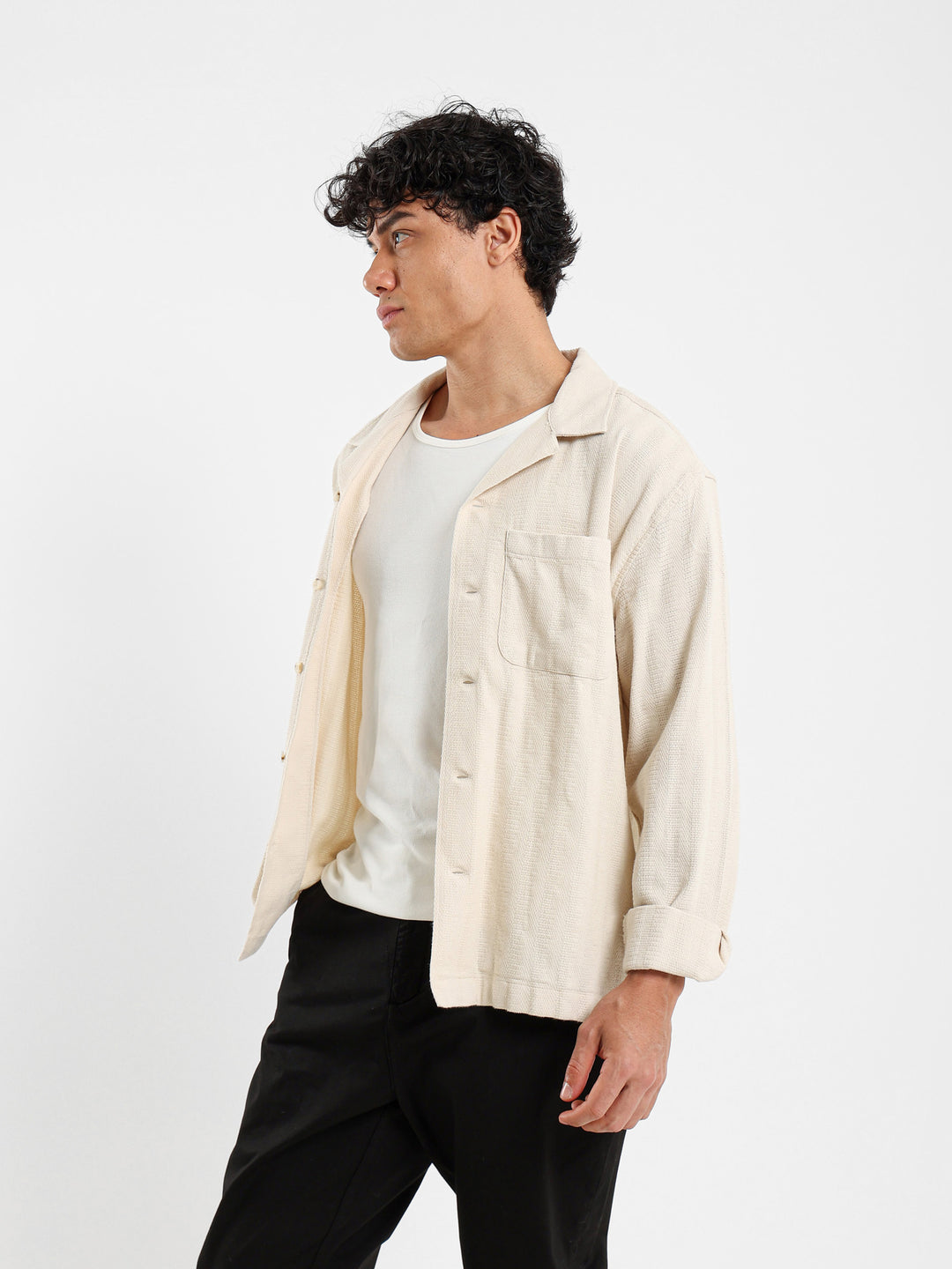 Textured Long Sleeve Shirt