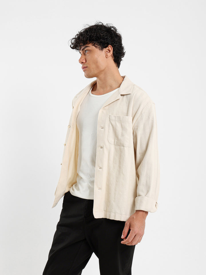 Textured Long Sleeve Shirt