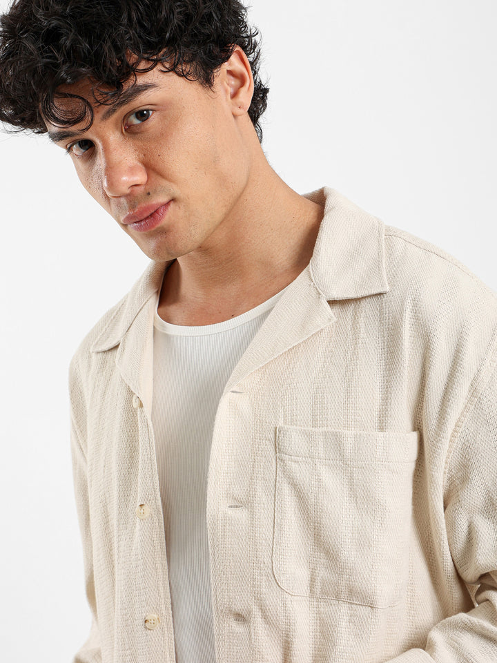 Textured Long Sleeve Shirt