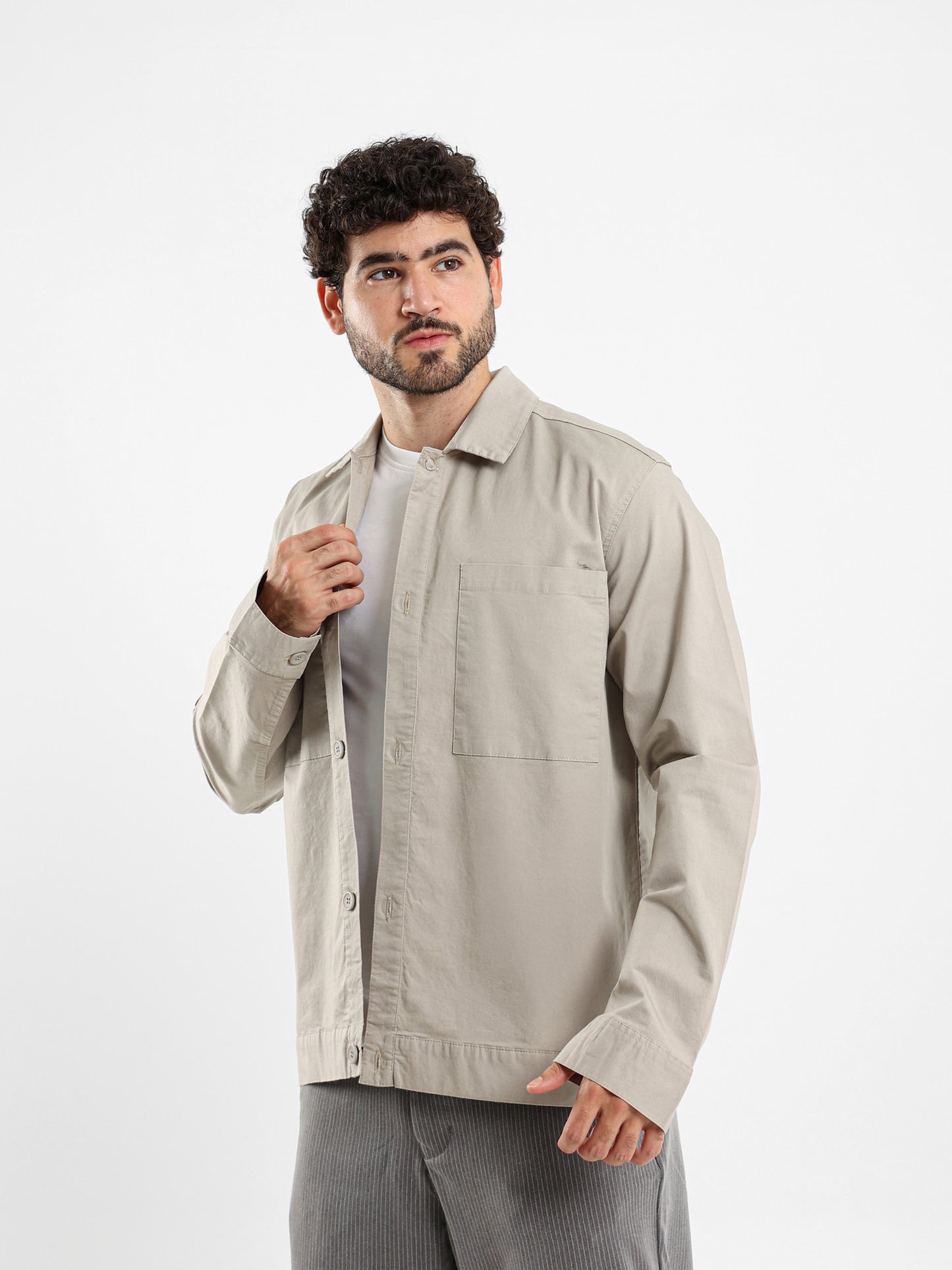 Boxy Overshirt with Two Patch Pockets