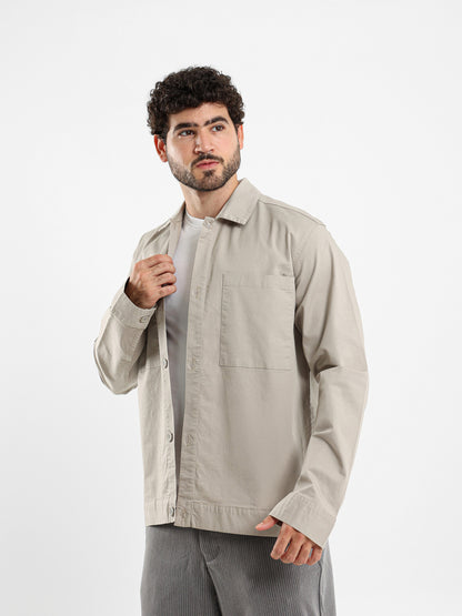 Boxy Overshirt with Two Patch Pockets