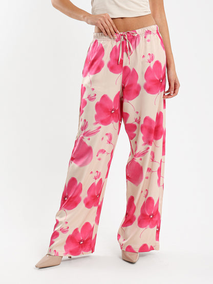 All Over Print Wide Leg Pants