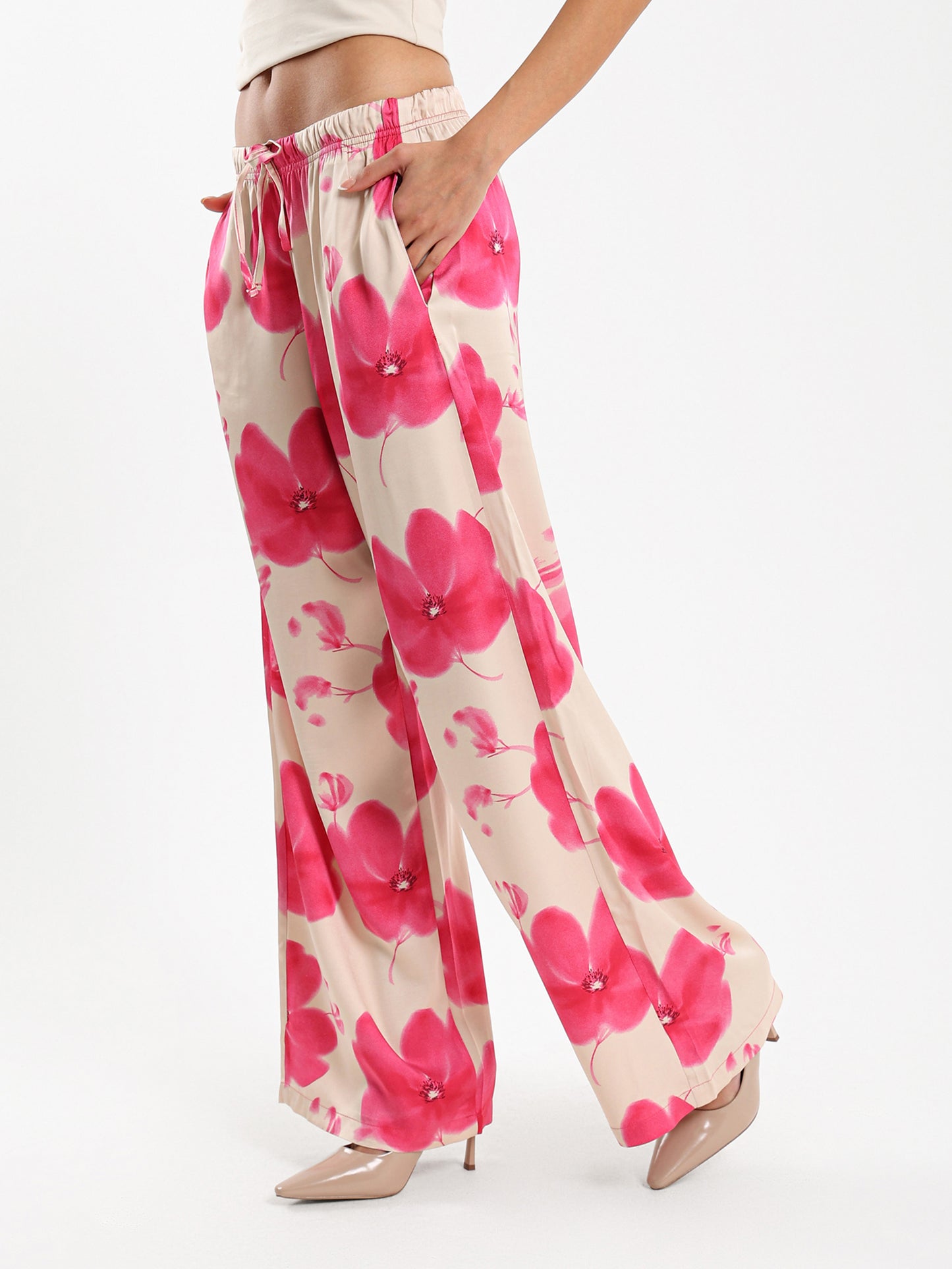 All Over Print Wide Leg Pants