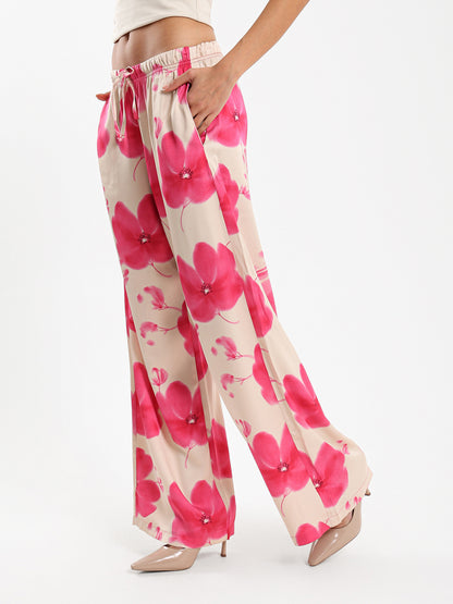 All Over Print Wide Leg Pants