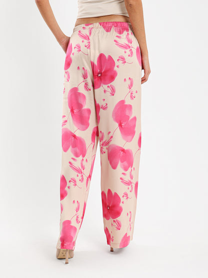All Over Print Wide Leg Pants