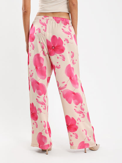 All Over Print Wide Leg Pants