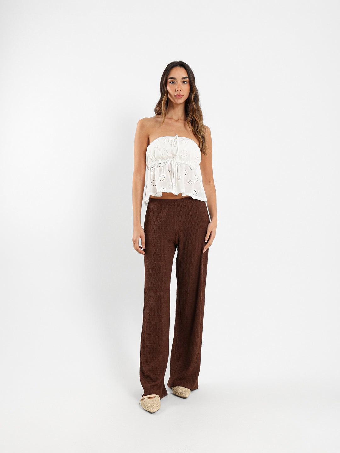 Strapless Drawstring Top
