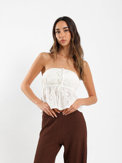 Strapless Drawstring Top