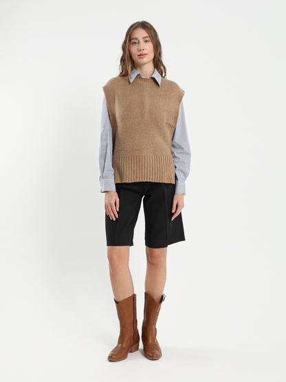 Front Pleated Shorts